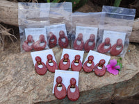 Polished Pair of Red Jasper Go-Go Fashion Earrings - Sold per Pair - From South Africa