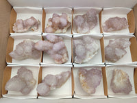 Natural Amethyst Spirit Quartz Clusters x 12 From Boekenhouthoek, South Africa