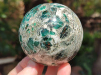 Polished Emerald Mica In Matrix Spheres x 2 From Mutoko, Zimbabwe