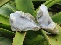 Natural Blue Lace Agate Geode Specimens x 12 From Nsanje, Malawi