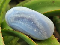 Polished Blue Lace Agate Geode Free Forms x 6 From Nsanje, Malawi