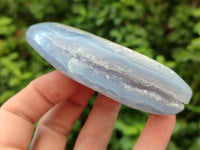 Polished Blue Lace Agate Geode Free Forms x 6 From Nsanje, Malawi