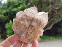 Natural Smokey Phantom Quartz Clusters x 6 From Luena, Congo