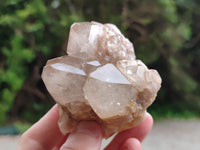 Natural Smokey Phantom Quartz Clusters x 6 From Luena, Congo