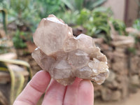 Natural Smokey Phantom Quartz Clusters x 6 From Luena, Congo