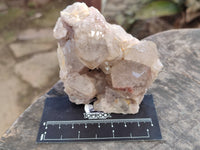 Natural Smokey Phantom Quartz Clusters x 6 From Luena, Congo