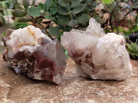 Natural Red Hematoid Quartz Clusters x 5 From Karoi, Zimbabwe