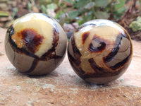 Polished Septerye Spheres x 6 From Mahajanga, Madagascar