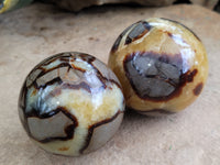 Polished Septerye Spheres x 6 From Mahajanga, Madagascar