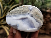 Polished Blue Lace Agate Geodes x 6 From Nsanje, Malawi