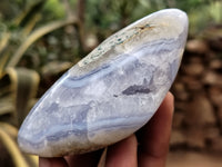 Polished Blue Lace Agate Geodes x 6 From Nsanje, Malawi