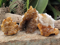 Natural Limonite Quartz Clusters x 4 From Solwezi, Zambia