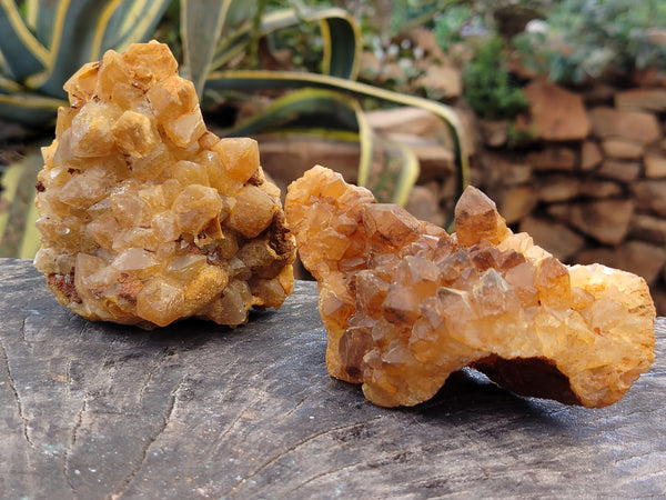 Natural Limonite Quartz Clusters x 4 From Solwezi, Zambia