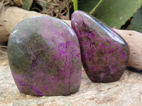 Polished Stichtite Standing Free Forms x 4 From Barberton, South Africa