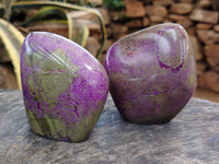 Polished Stichtite Standing Free Forms x 4 From Barberton, South Africa