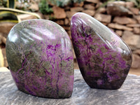 Polished Stichtite Standing Free Forms x 4 From Barberton, South Africa