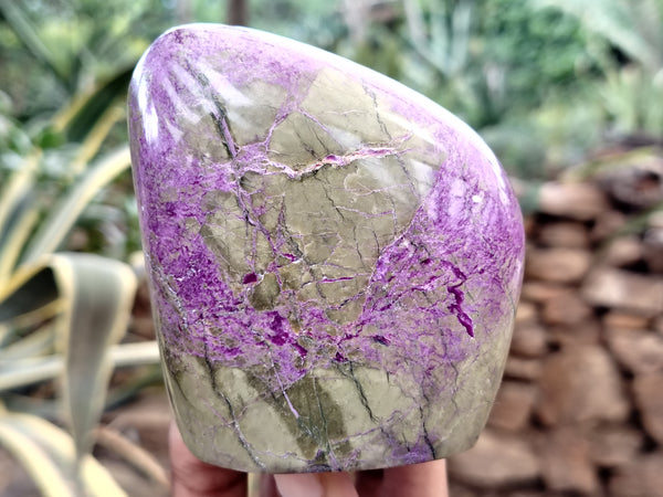 Polished Stichtite Standing Free Forms x 4 From Barberton, South Africa