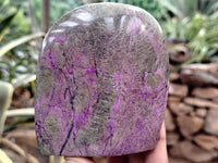 Polished Stichtite Standing Free Forms x 4 From Barberton, South Africa