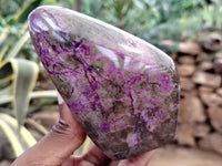 Polished Stichtite Standing Free Forms x 4 From Barberton, South Africa