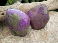 Polished Stichtite Standing Free Forms x 4 From Barberton, South Africa