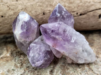 Natural Jacaranda Amethyst Single Quartz Crystals x 35 From Mumbwa, Zambia