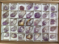 Natural Jacaranda Amethyst Single Quartz Crystals x 35 From Mumbwa, Zambia