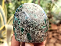 Polished Emerald Mica In Matrix Standing Free Forms x 4 From Mutoko, Zimbabwe