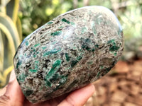 Polished Emerald Mica In Matrix Standing Free Forms x 4 From Mutoko, Zimbabwe