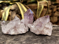 Natural Jacaranda Amethyst Single Quartz Crystal x 24 From Mumbwa, Zambia