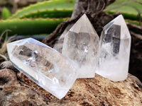 Polished Clear Quartz Crystals x 20 From Madagascar