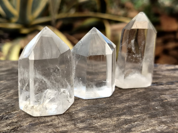 Polished Clear Quartz Crystals x 20 From Madagascar