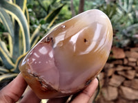 Polished Dendritic Agate Standing Free Forms x 4 From Madagascar