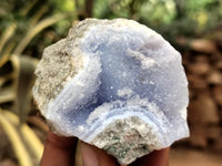 Natural Blue Lace Agate Geode Specimens x 12 From Nsanje, Malawi