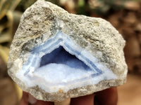 Natural Blue Lace Agate Geode Specimens x 12 From Nsanje, Malawi