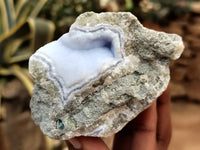 Natural Blue Lace Agate Geode Specimens x 12 From Nsanje, Malawi