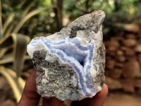 Natural Blue Lace Agate Geode Specimens x 12 From Nsanje, Malawi