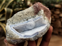 Natural Blue Lace Agate Geode Specimens x 12 From Nsanje, Malawi