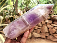 Polished Chevron Amethyst Points x 3 From Ankazobe, Madagascar