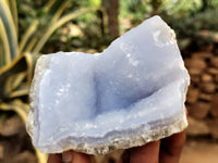 Natural Blue Lace Agate Geode Specimens x 12 From Nsanje, Malawi