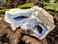 Natural Blue Lace Agate Geode Specimens x 12 From Nsanje, Malawi