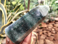 Polished Fuchsite Points x 2 From Madagascar