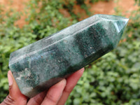 Polished Fuchsite Points x 2 From Madagascar