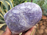 Polished Lepidolite with Pink Rubellite Standing Free Forms x 4 From Madagascar