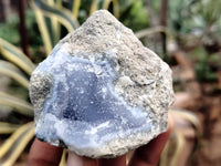 Natural Blue Lace Agate Geode Specimens x 6 From Nsanje, Malawi