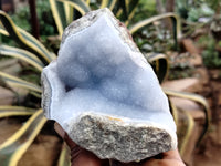 Natural Blue Lace Agate Geode Specimens x 6 From Nsanje, Malawi