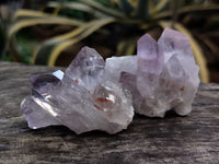 Natural Jacaranda Amethyst Single Quartz Crystals x 35 From Mumbwa, Zambia