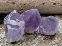 Natural Jacaranda Amethyst Single Quartz Crystals x 35 From Mumbwa, Zambia