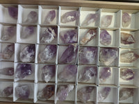 Natural Jacaranda Amethyst Single Quartz Crystals x 35 From Mumbwa, Zambia