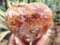 Polished Fossil Flower Agate Hearts x 6 From Antsahalova, Madagascar