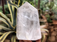 Polished Large Clear Quartz Crystals x 4 From Madagascar